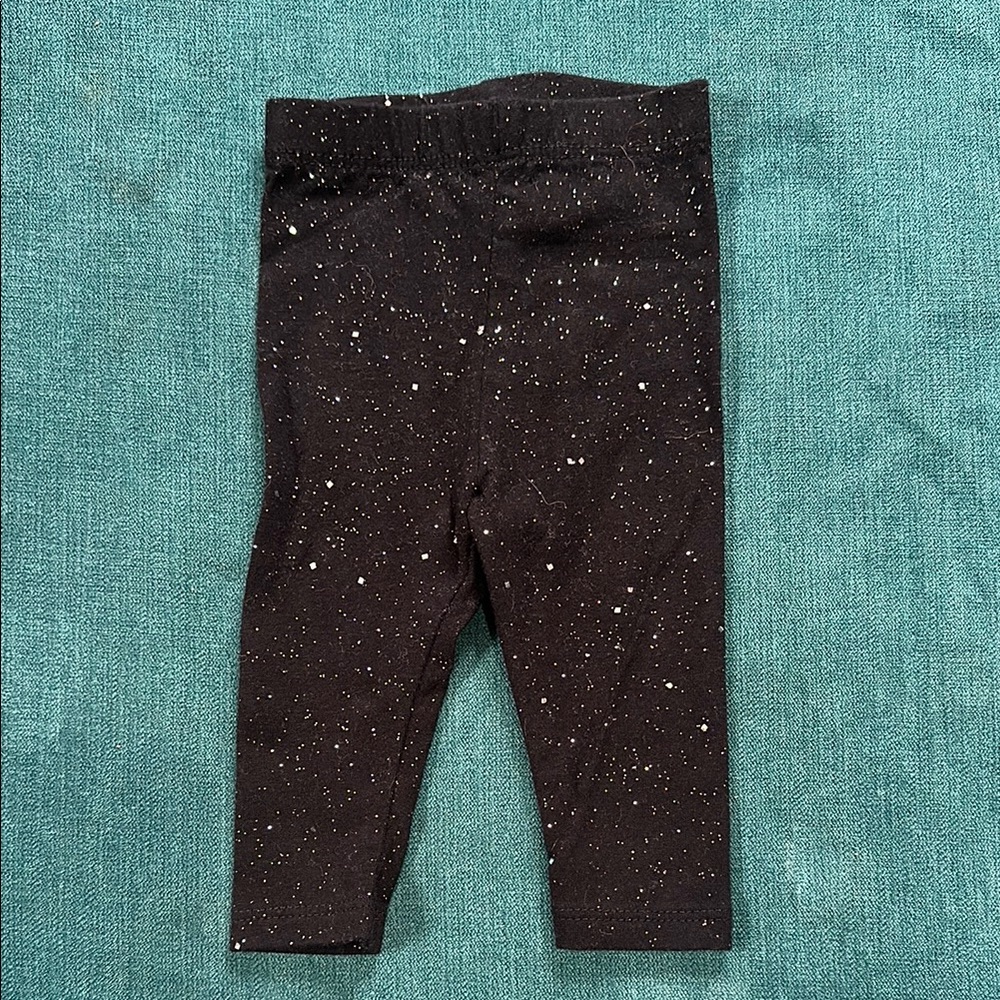 Black Sparkle Baby Leggings
